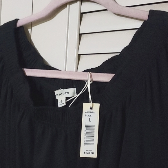 NWT Max Studio Jumpsuit long sleeve, long Pant,  black, size large - Picture 3 of 6